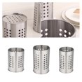 thumbnail image 3 of Stainless Steel Utensil Holder Kitchen Utensil Cutlery Stand Rack Drainer, 3 of 7