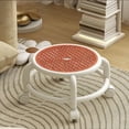 thumbnail image 2 of Orange Breathable Rolling Stool With 360 Degree Wheels 26 X 26 X 19 Inches Mesh Design Swivel Seat For Home Office Compact Mobile Stool Lightweight Portable Seat Space Saving Ergonomic Des, 2 of 6