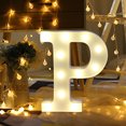 thumbnail image 2 of Fridja Alphabet LED Letter Lights Light Up White Plastic Letters Standing Hanging P, 2 of 3