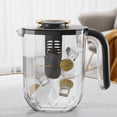 thumbnail image 2 of Bouilloire Froide avec Robinet 1,8 L Distributeur d'Eau de Réfrigérateur Filtre Théière à Fruits Contenant de Limonade Grande Capacité Pichet Refroidisseur en Plastique Pichet de Réfrigérateur Couleur Noire Infuseur de Fruits Pichet d'Eau, 2 of 7