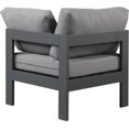 thumbnail image 3 of Meridian Furniture Nizuc Fauteuil d'Angle de Patio Extérieur Gris, 3 of 8