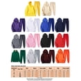 thumbnail image 2 of Innerwin Sweatshirts+Pant Outfits Two Pieces Men Tracksuit Set Sports 2 Pcs Fleece Jogger Sets Beige XL, 2 of 2