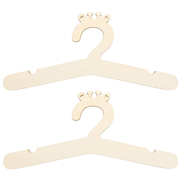 Weiweiguan 2pcs Wooden Hangers Home Decor Props DIY Hanger Ornament Baby Clothes Hanger