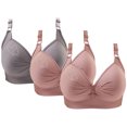 thumbnail image 1 of Bras for Women, 3PCS Womans Printing Gathered Together Large Size Daily Bra Underwear No Rims, 1 of 9
