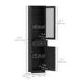 thumbnail image 3 of kleankin Slim Bathroom Storage Cabinet with Adjustable Shelves Drawer, 3 of 10