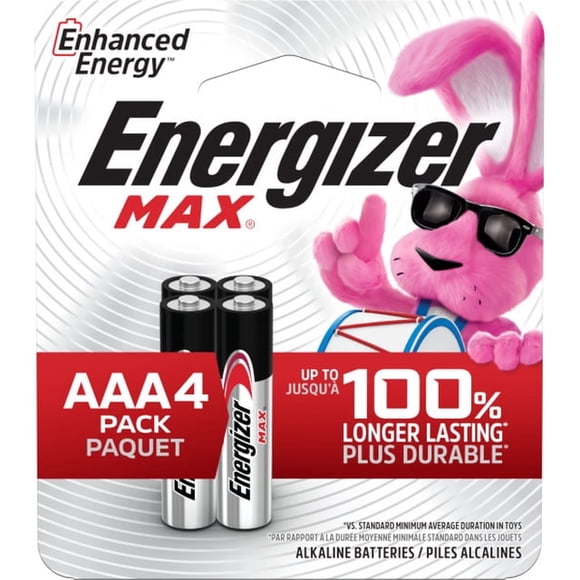 Energizer Piles AAA MAX (Lot de 4), Piles Alcalines AAA