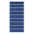 thumbnail image 1 of Classroom Pocket Chart Numbered Hanging Organizer for Home Cabinet Dormitory Blue 48 Pockets, 1 of 9