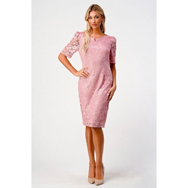 Robe Cocktail en Dentelle Grande Taille