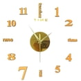 thumbnail image 2 of EGNMCR Frameless DIY Wall Mute Clock Mirror Sticker Home Office Decor the light, 2 of 2