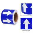 thumbnail image 3 of Unique Bargains Directional Flow Arrow Tape 4'x65', Adhesive Pipe Identification Marking Stickers, White on Blue, 3 of 5