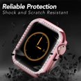 thumbnail image 3 of KOMI Compatible for Apple Watch Case 38mm 40mm 42mm 44mm Bling Crystal Diamonds Rhinestone Bumper Cover for Women Girl, Hard PC Protective Frame for iWatch Series 6/5/4/3/2/1/SE/SE2-44mm Pink, 3 of 5