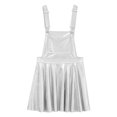 thumbnail image 4 of RUNQHUI Robe Évasée pour Filles Fête d'Anniversaire Robe à Bretelles Jupe Plissée Vêtements de Carnaval Argent 14, 4 of 6