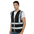 thumbnail image 1 of TOPTIE Class 2 High Visibility Zipper Front Safety Vest 9 Pockets and Reflective Strips Meets ANSI/ISEA Standards, 1 of 7