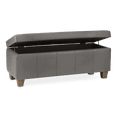 thumbnail image 2 of Bouclair Banc de Rangement en Similicuir Gris, 2 of 10