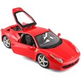 thumbnail image 2 of Bburago 26003rd Ferrari 458 Italia Rouge 1/24 Voiture Miniature Moulée sous Pression par Bburago, 2 of 4