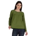 thumbnail image 1 of Moomaya Haut en Dentelle Style Victorien pour Femmes Manches Longues Tunique Décontractée Unie, 1 of 6