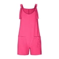 thumbnail image 4 of LYHaoo Girls Graphic Romper Summer Solid Color Short Jumpsuit For Girls,Sizes 9-10 Years(Pink), 4 of 4