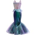 thumbnail image 4 of KAWELL Mermaid Costume Dress for Toddler Girls Cosplay Ariel Outfit Halloween Birthday Party Dress Up, 4 of 6