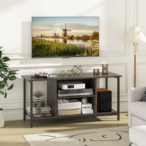Giantex TV Stand for TV Up to 50", Entertainment Center w/Charging Station, USB & Type C Ports & Adjustable Shelf