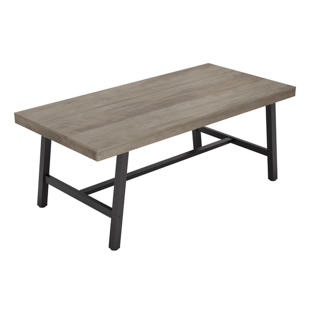 71 Inch Modern Farmhouse Rectangular Dining Table, Adjustable Feet, Seats 6 to 8, Ideal for Kitchen Dining Living Room, Black Wood Color Brown Grey