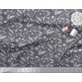 thumbnail image 3 of Soimoi Poly Georgette Fabric Leaves & Floral Block Fabric Prints by Yard 52 Inch Wide, 3 of 3
