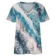 thumbnail image 4 of Birdeem Mode Femme Blouse T-Shirt à Col en V à Manches Courtes Été Imprimé Hauts Amples, 4 of 8
