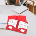 thumbnail image 5 of Red Plastic Folders With Pockets Heavy Duty Pocket Folders Letter Size File Folders For Documents Office School, 5 of 5
