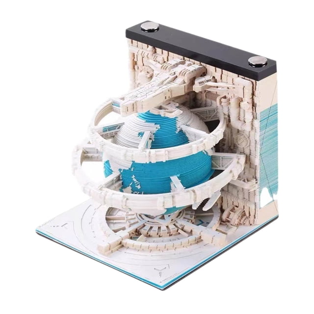 Exploring The Earth's Paper Carving,Three-Dimensional Note Paper Model Decoration