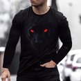 thumbnail image 2 of Chandail à Manches Longues pour Hommes Mode Décontractée Col Rond Chandail à Enfiler Imprimé T-Shirt à Manches Longues Blouse, 2 of 9