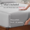 thumbnail image 4 of California Design Den Twin XL Fitted Sheet Only - 100% Cotton Sateen, Soft and Breathable - White, 4 of 10