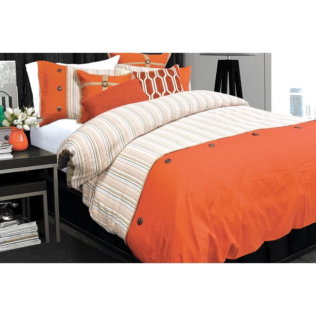 Housse de Couette ORANGE NORFOLK Ensemble Grand Lit