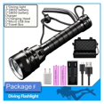 thumbnail image 2 of IPX8 Waterproof Professional Diver Light Powerful Led Diving Flashlight LED Underwater 200M Torch Lamp Lanterna ,Portable, 2 of 6
