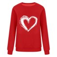 thumbnail image 4 of TIMIFIS Chandail Molletonné Surdimensionné pour Femmes Valentines Day Tenue Femmes Décontractée Chandail à Col Rond à Enfiler Hauts Mignon Imprimé Amour Chandail à Manches Longues Chemise - Printemps/été, 4 of 4