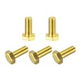 thumbnail image 1 of Unique Bargains Brass Hex Bolts, M8x20mm 5 Pack Fully Thread Grade 4.8 Machine Screws, 1 of 4