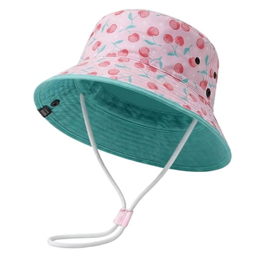Splozh Chapeau Bob pour Tout-Petit UPF 50+ Protection Solaire à Grand Bord Ajustable Chapeau Décontracté d'Été pour la Plage, Chapeau de Plage pour Bébé, Chapeau Bob pour Enfants Vert Menthe, 3-8 Ans