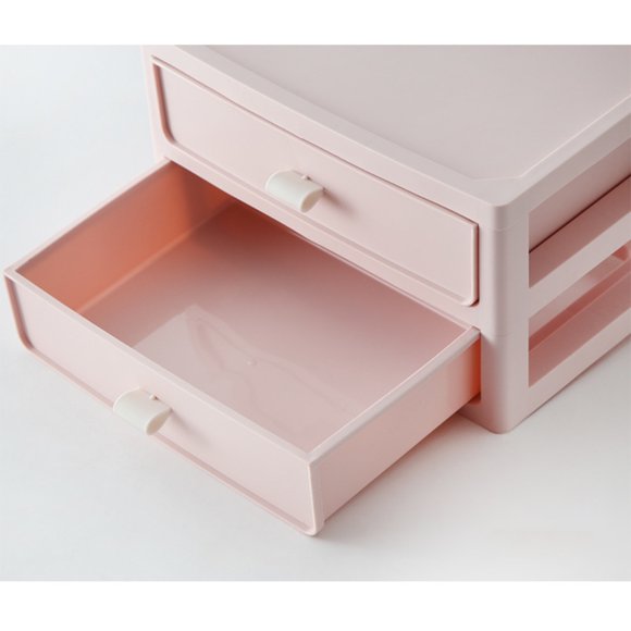 Baohd Boîte de Rangement de Bureau en ABS PP 1/2/3 - Matériaux Non Toxiques et Écologiques Organisateur Tiroir Bureau pour Blanc 2 Niveaux 1 Pce