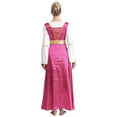 thumbnail image 2 of Sxiwei Robe Tunique Superposée de Danse de Louange pour Femme Longueur Cheville Coupe Ample Robe Maxi Robe de Culte Liturgique Rose Vif 3TG, 2 of 7