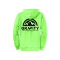 thumbnail image 2 of Gravity Outdoor Co. Zip-Up Hoodie - Neon Green - Black Logo - Medium, 2 of 2