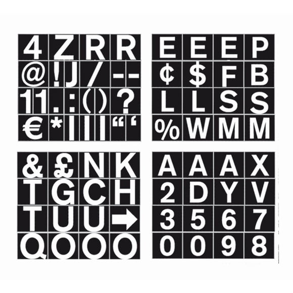 1" Magnetic Set of Letters, Numbers & Symbols