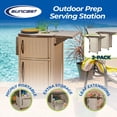thumbnail image 2 of New Suncast Station de Préparation Portable pour Patio Extérieur avec Table et Armoire (Lot de 2), 2 of 8