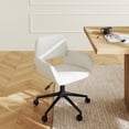 thumbnail image 2 of Homy Casa Ergonomic Task Chair, Adjustable Height with Swivel Base, Beige Chenille Fabric, 2 of 10