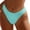 Mint Green, variant on Women's Bikini Swim Bottom Briefs - Mid Waist, High Cut, Ribbed Design, for Beach & Pool
