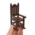 thumbnail image 3 of serony 1/12 Scale Mini Dollhouse Rocking Chair Wood Delicate Accessories Kids Gift, 3 of 9