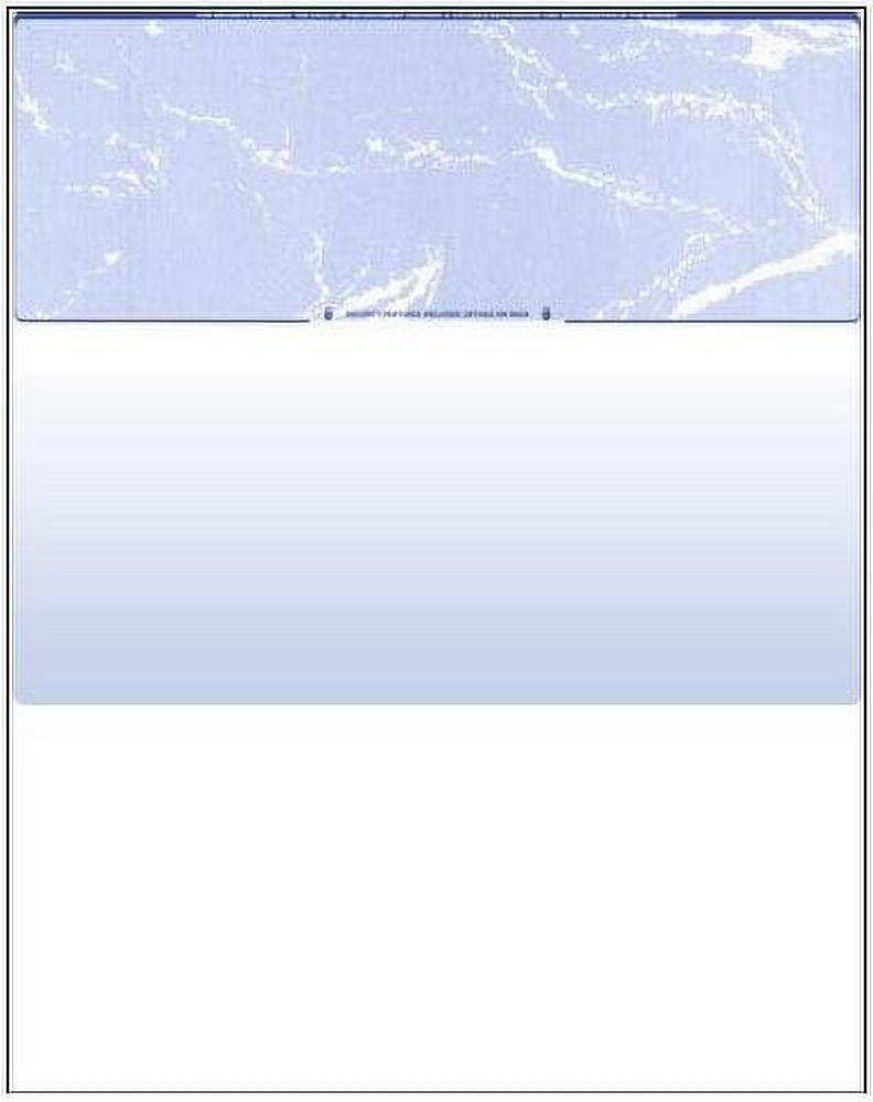 Compuchecks Security Check Paper - 500 Top Blank Business Checks Compatible with QuickBooks & Any Laser Inkjet Printer Use for Payroll, Paycheck, Accounts Payable or Personal (Blue Marble)