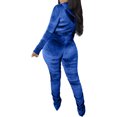 thumbnail image 3 of Honganda Slim Pleated Zipper Hooded Top and Pants Two-piece Suit, 3 of 6