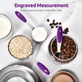 thumbnail image 4 of U-Taste 18/8 Stainless Steel Measuring Cups and Spoons Set: 10 Pieces Metal Stacking Kitchen Baking Cooking Food Measure Set 5 Cups 5 Spoons with Strengthened weld joints (Purple), 4 of 10