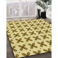 thumbnail image 3 of Ahgly Company Tapis de Zone Rond Lavable en Machine Intérieur Transitionnel Brun Doré Foncé, 8 Pieds Rond, 3 of 7