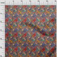 thumbnail image 3 of oneOone Cotton Cambric Orange Fabric Abstracts Craft Projects Decor Fabric Printed By The Yard 56 Inch Wide, 3 of 5