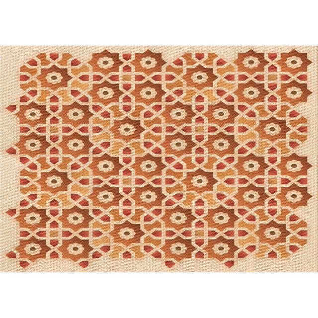Ahgly Company Tapis Rectangulaire Lavable en Machine Intérieur Transitionnel Orange Rouge Orange, 6 Pieds x 9 Pieds