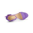 thumbnail image 4 of BLISSFUL STEP Women's Block Heels Zipper Buckle Ankle Strap Sandals Purple 8, 4 of 7